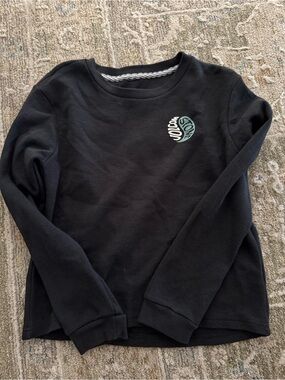 Volcom Black Long Sleeve Waffle Knit Tee with Mint Logo